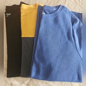 Cat & Jack Boys NWOT Size XL 16 solid long sleeve thermal shirt bundle.